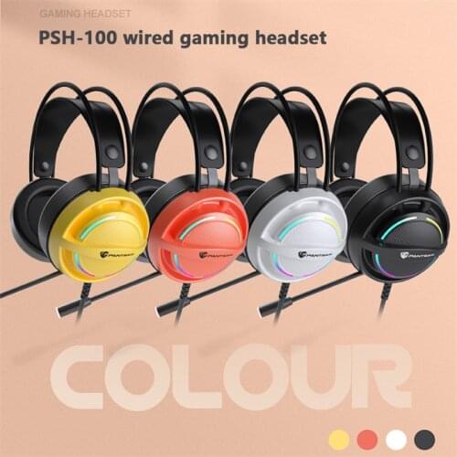 New head-mounted 3.5mm AUX wired gaming headset with mic RGB lighting 7.1 surround sound notebook desktop computer PC headset