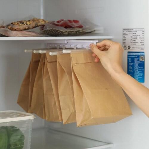 Sliding Storage Rack Cabinet Food Bag Sealing Clip Set Fresh-keeping Clip Multifunctional Plastic Bag Snack Bag Sealing Clip