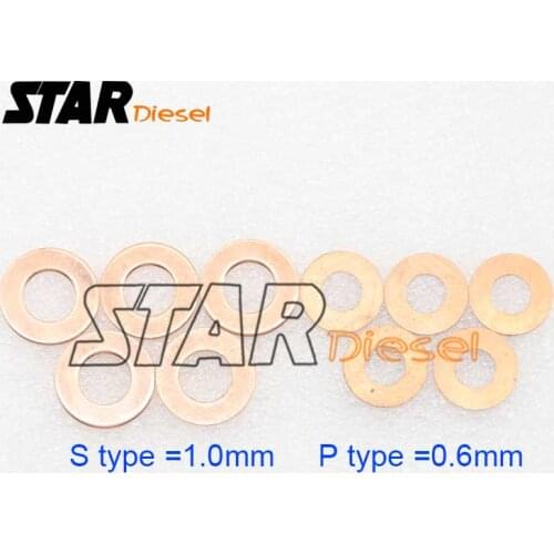 STAR diesel 5pcs Adjusting Gasket S type Copper Ring Common Rail Injector Nozzle Washers Shims Thickness 1mm ForBosch
