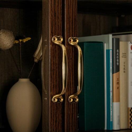 Bow handle Drawer closet door wooden door Copper handles Classical Surface furniture Home Decoration household products Copper