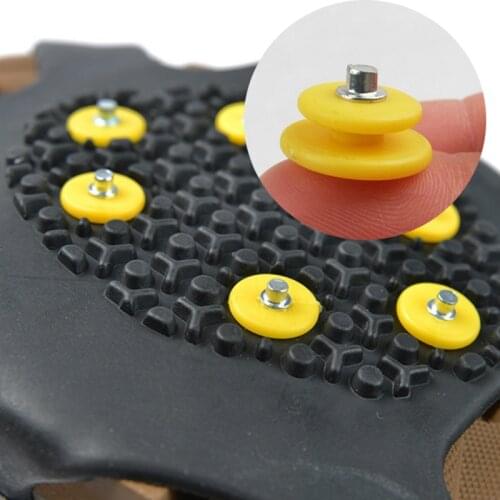 30pcs Teeth Nail for Ice Snow Climbing Crampons Spike Winter Outdoor Anti-slip Shoe Grippers Cleats Spikes Glace Replacement