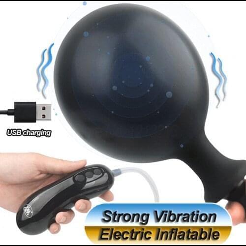 Super Powerful Vibration Inflatable Large Butt Plug Big Anal Dildo Vibrator Anus Vagina Dilator Prostate Massager Usb Charging
