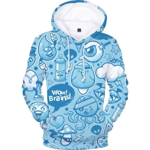 Hot Graffiti Style Hoodie 3D Print Boys Sweatshirt Hip Hop Hoody Sweatshirt Personality Spring/Autumn Wear Funny 4XL Clothing