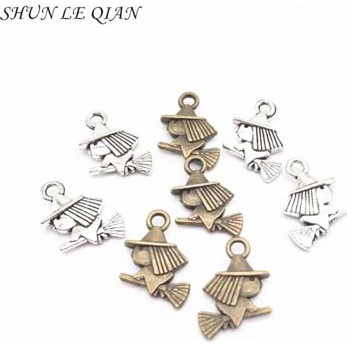 Vintage 30 pcs witch charms fit DIY handmade necklace earring bracelet charms Jewelry Making