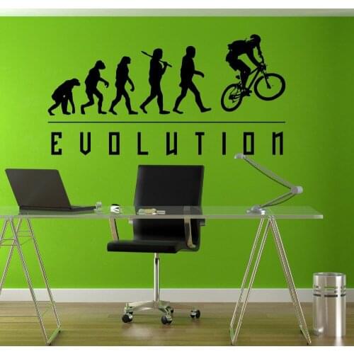 YOYOYU Evolution BMX Biker Bicycle Children Wall Mural Vinyl Art Stickers Decor Decal Diy C Deco Bicycle Stickers Y-210