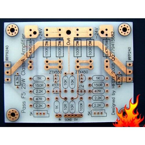 ZEROZONE One pair 25W Single-ended Pure Class A Power amp PCB base on PASS F5 L6-16