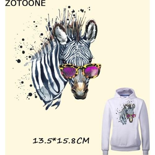 ZOTOONE Horse Patches for Jeans Fashion Clothes Stickers Iron on Patches A-level Washable Heat Press Appliqued Animal Patches F