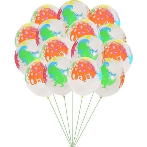 10/20/30pcs 12inch Cartoon Dinosaur Latex Balloons Jungle Wild Animal Dino Balloon Kids Birthday Party Decoration Air Globos Toy