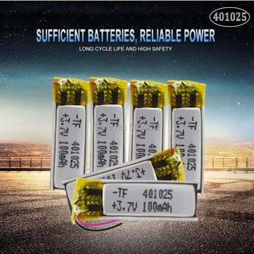 10pc 70mAh 3.7V 401025 PLIB Polymer Lithium ion / Li-ion Battery for GPS MP3 MP4 MP5 DVD Bluetooth Model Toy Mobile Bluetooth