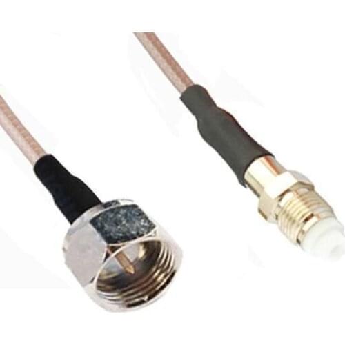10pcs/lot F Male Plug to FME Female Jack COAXIAL Cable RF Extension Cable RG316 30cm