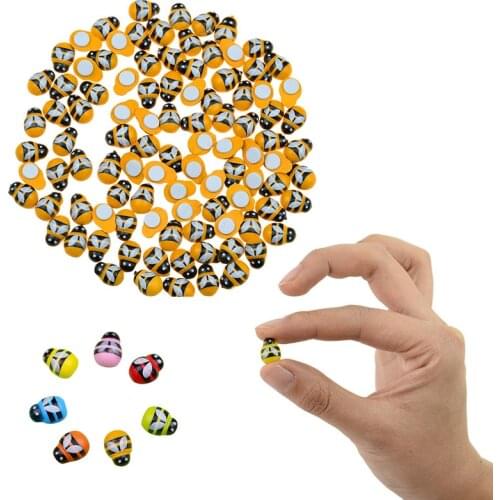 100pcs/bag Mini Wooden Bee DIY Scrapbooking Craft Decoration Home Wall Decor Birthday Party Decorations Bee Wooden