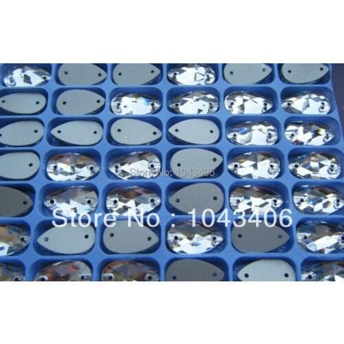 180pcs/lot pearshape 10x18mm sew on rhinestones Teardrop sewing crystal 10x18mm