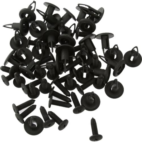 30 Pieces Vehicle Door Trim Panel Retainers Clips Fastener Black Universal