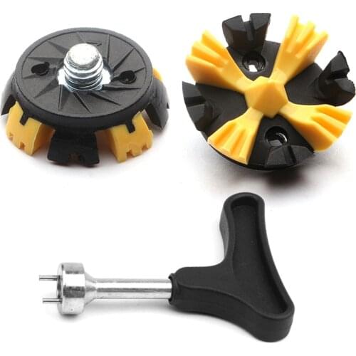 56 pcs /Lot Black Yellow 1/4 Inch Metal Thread Screw Golf Shoes Spikes Replacement with Wrench