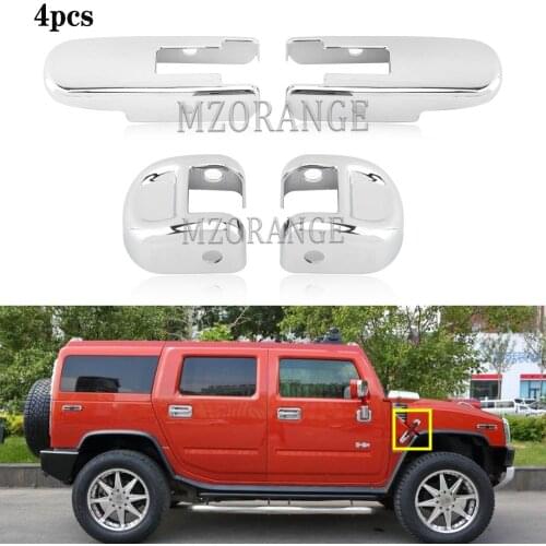 Car accessories Hood Side Hinge Cover Trim Cap Guard For HUMMER H2 SUV SUT 2003-2009 chrome 4PCS