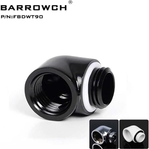 Barrowch PC water cooling Fitting tube connector G1/4 90 degree Adapter (Male to Female) water cooler FBDWT90