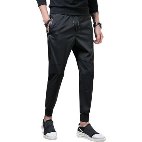 Bormandick 2018 New Fashion Bottoms Mens Pants Poylester Sweatpants Mens Joggers Striped Pants Gyms Clothing KXP K76 30