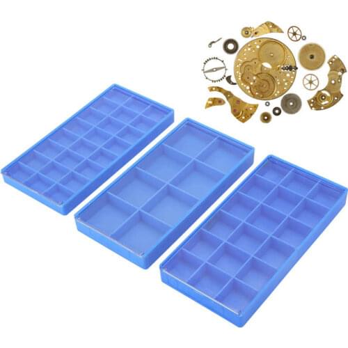 Watch Parts Storage Box Compartment Watch Parts Organizer Plastic Beads Earring Container Transparent Lid Jewelry Storage Box