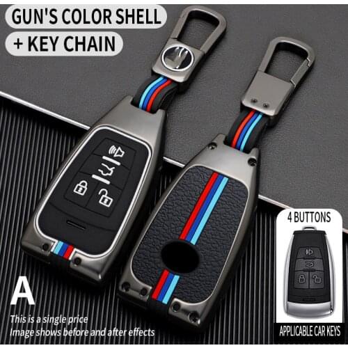 Key Case Car Styling 4 Button Key Fob Shell Cover for SAAB 9-3 93 2003-2009 for Cadillac BLS Keychain Holder Key Bag Accessories