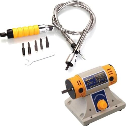 Electric Woodworking Carving Chisel Carving Wood Tools Engraving+5 Cutters+1 Wrench Chuck Attachment For Drill Flexible shaft