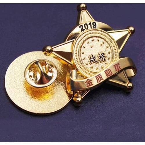 Custom pin badges for suit grade star metal medal for school lesbian pride