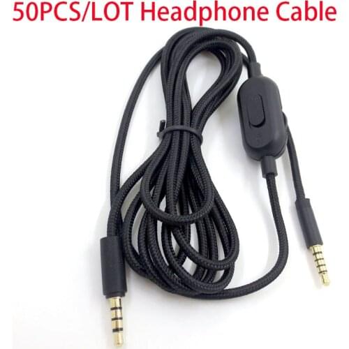 50PCS/LOT Headphone Cable Audio Cord Line for Lo-gitech G233 FOR Lo-gitech G433 FOR GPRO X Earphone