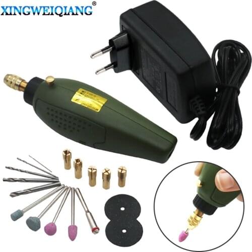 XINGWEIANG Mini Electric drill accessories Electric Grinding Set 12V DC Grinder Tool for Milling Polishing Drilling Engraving