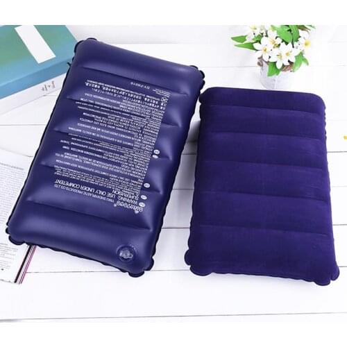 Sleep Pillow Air Inflatable Portable Break Rest Pillow Blue Foldable Pillow Outdoor Travel