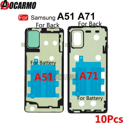 10PCS/Lot Back Cover Adhesive Battery Sticker Glue For Samsung Galaxy A51 A71 SM-A7160 SM-A5160 Replacement Parts