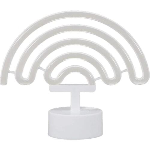 Neon Light Rainbow Battery or USB Operated Table LED Night Lights Wall Decor Light Neon Light Sign for Bedroom Holiday Kids Gift