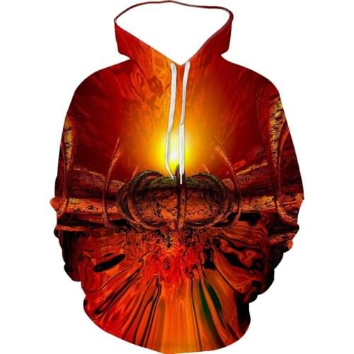 New Colorful Flame Hoodie 3D Print Male Casual Hooded Sweatshirt Men Spring Autumn Long Sleeve Pullovers Street Clothing Unisex