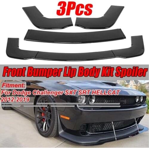 New Car Front Bumper Lip Deflector Lips Splitter Diffuser Body Kit Spoiler Cover For Dodge Challenger SXT SRT HELLCAT 2012-2019