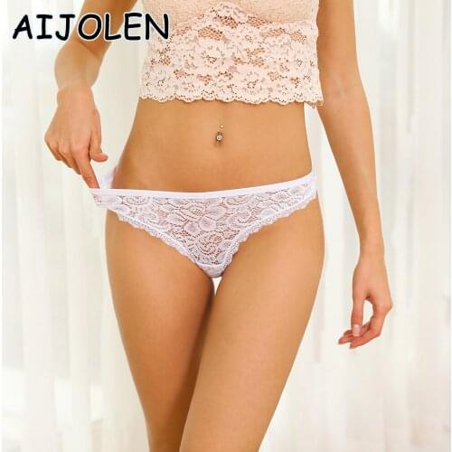 AIJOLEN Solid Color Lace Underwear Hollow Breath Thongs Womens Sexy Underpants Panties for Women Lingerie Panties G String