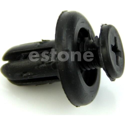 QILEJVS 10Pcs Hole Plastic Push Screw Rivet Panel Fixings Clips 7mm for Car Auto