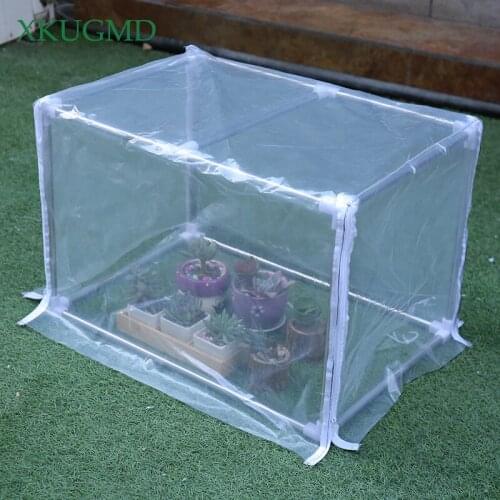 Removable Steel Frame Outdoor Plant Cover Zipper Garden GreenHouse Warm Garden Household Plant Greenhouse Cover Customizable