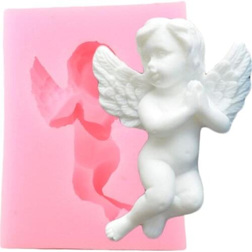 3D Angel Silicone Molds DIY Baby Birthday Cake Decorating Tools Chocolate Fondant Mold Candy Polymer Clay Handmade Soap Moulds