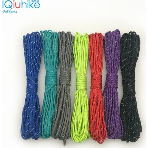 Reflective Paracord 550lb 7 Strand 100FT 100 feet/31 Meter Survival 7strand PARACHUTE Paracord 550 Paracord Parachute