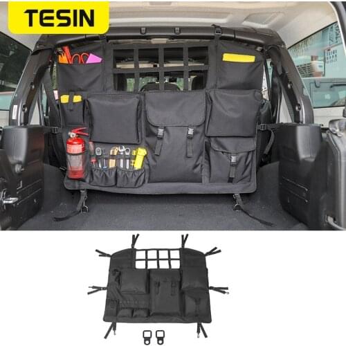 TESIN Stowing Tidying For Jeep Wrangler JK JL JT 4-Door Car Seat Back Storage Bag Trunk Accessories For Jeep Wrangler JK JL JT