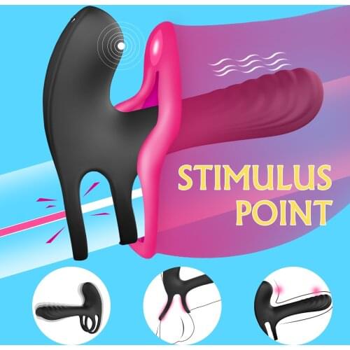 Vibrating Cock Ring Remote Control 10-Speed Penis Ring Vibrators Medical Silicone Waterproof Rechargeable Adult Sex Toys For Man