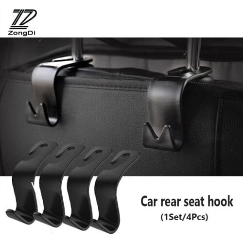 ZD 4Pcs Multi-purpose car rear seat hook for Volkswagen BMW E46 E39 Mini Cooper Audi A3 A4 B6 B8 A5 Ford Focus 2 3 Fiesta Kuga