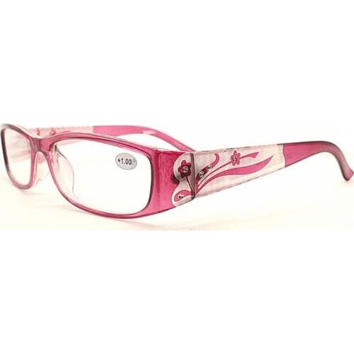 Womans Reading Glasses Red Fashion High-end Mirror Progressive Diamond PC Full Frame Far-sighted Mirror 1.0-3.5 R259