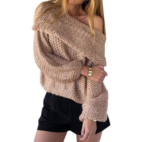 2017 Quick Sell Through Bursts Sweater Europe And The United States Large Lapel Female womens Sweaters And Pullovers MMY16865