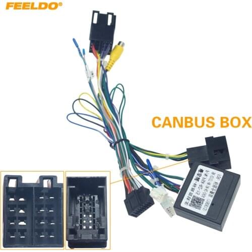 FEELDO 16pin Car Android Stereo Wiring Harness For Citroen C-QUATR/C-4 Low Trim Level (10~18) Low Trim With CANbus #HQ6225