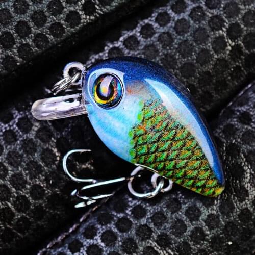1Pcs 28mm/1.95g Mini Crank Baits Fishing Lures Sinking Swimbaits Bass Pike Japan Lifelike Pesca Triple Hook Isca Fishing Tackle