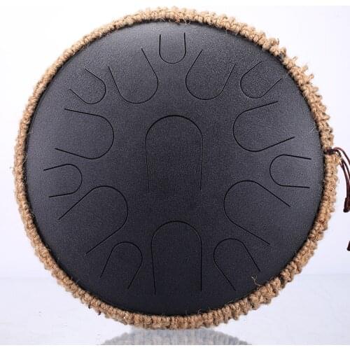 13 Inch 15 Tune Hand Pan Tank Drum Steel Tongue Drum Pad Tank Sticks Carrying Bag Free music sheet Drum