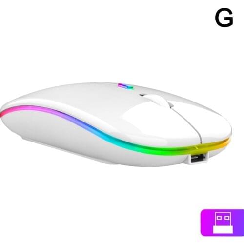 2.4GHz Wireless Optical Mouse Mice Mute Silent USB Computer Charging Dual-Mode Rechargeable Bluetooth LED For PC Laptop S8L8