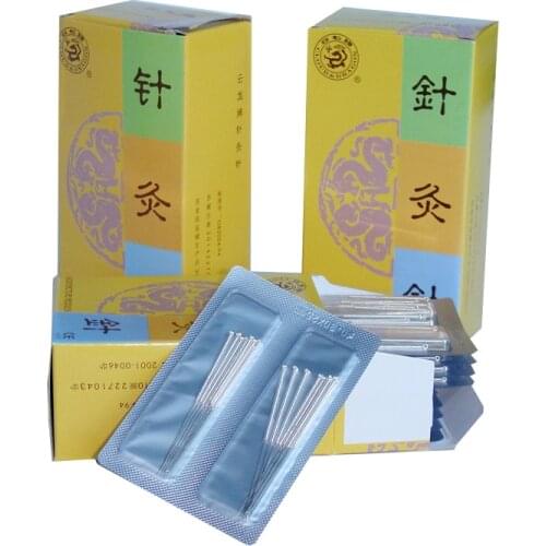 200pcs Yunlong traditional silver handle acupuncture needles reusable aluminum packing massage needle 0.25/30/35/40mm