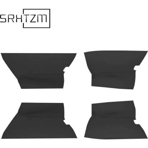 4PCS Microfiber Leather Front Rear Door Panels Armrest Cover Protective Trim For Skoda Fabia 2008-2014 with Mount Fittings