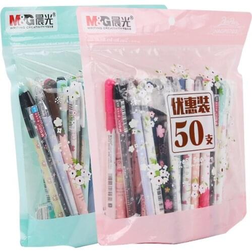 50 pcs/Lot Kawaii gel pens 0.38mm / 0.35mm Stationery Office School supply lapices escolar HAGP0704