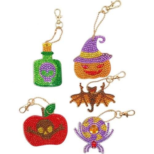 5D diamond painting cute animal DIY keychain diamond bag pendant jewelry mosaic home decoration pattern handmade new year